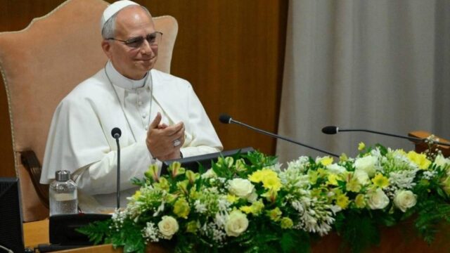 L'immagine attuale non ha un testo alternativo. Il nome del file รจ: papa-leone.jpg