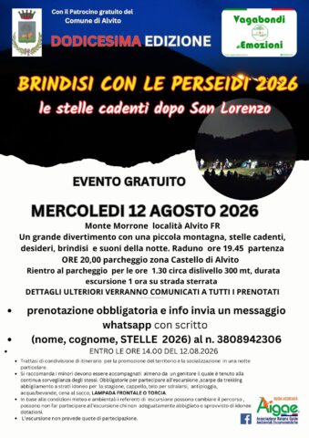 L'immagine attuale non ha un testo alternativo. Il nome del file รจ: perseidi.jpg